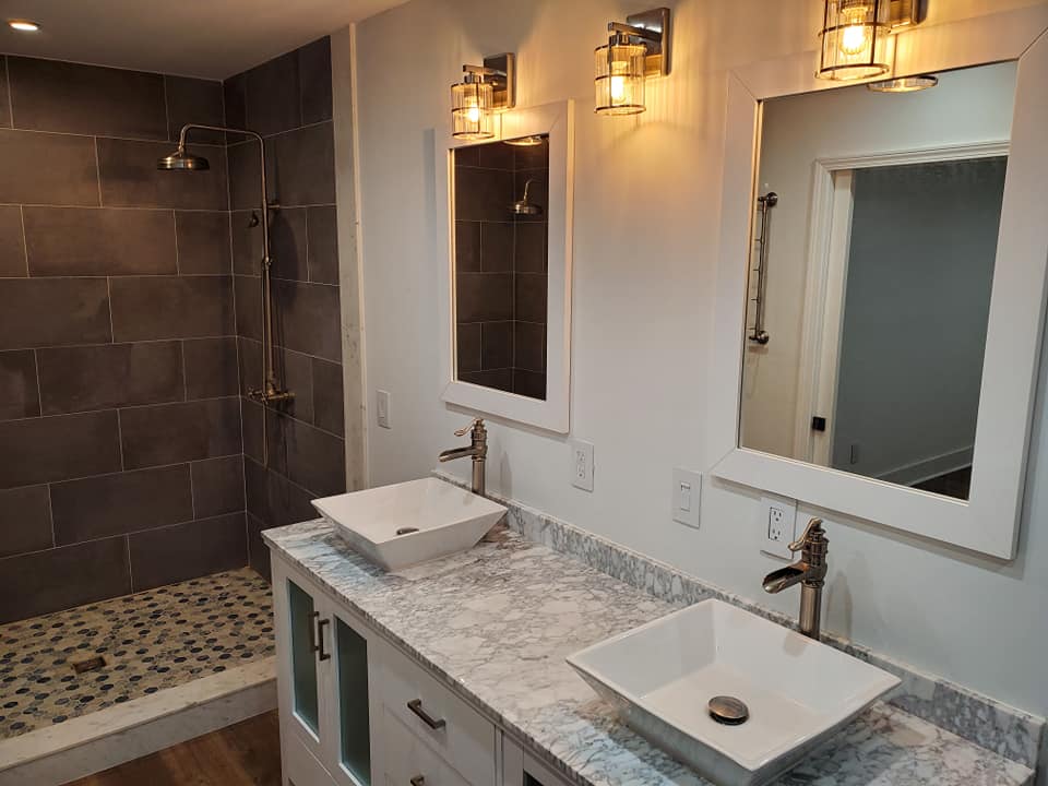 bathroom double sink