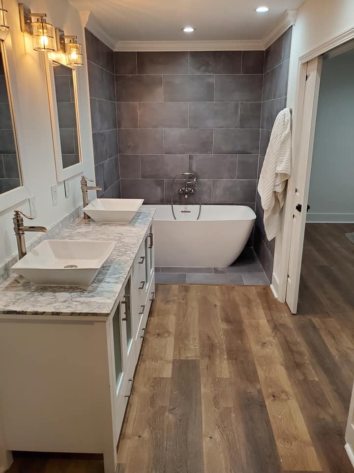 Bathroom double sink