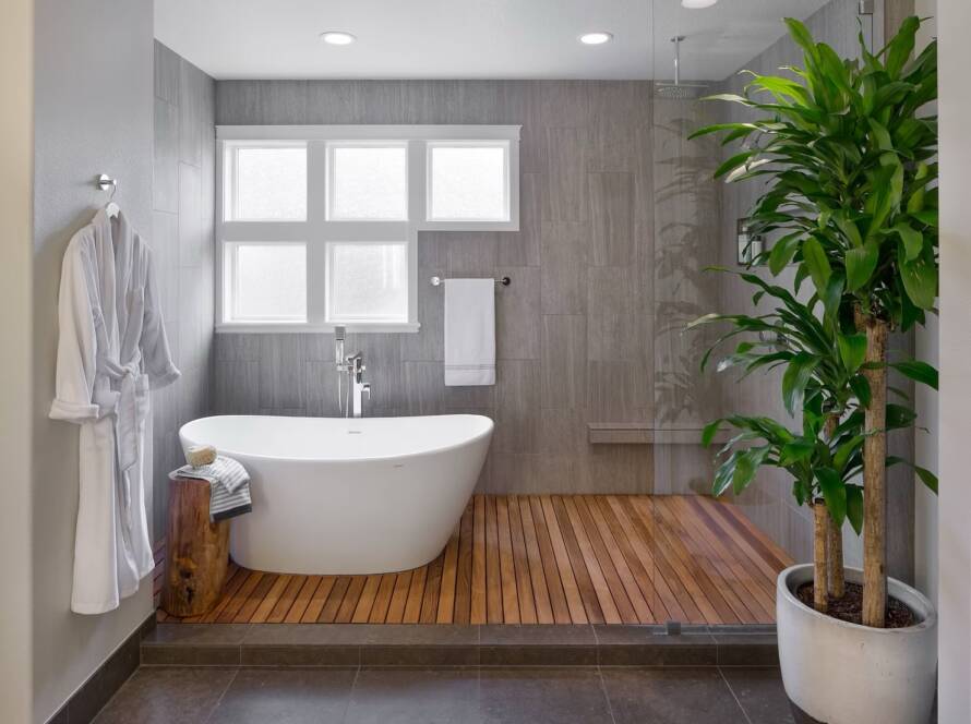 Asian-Inspired bathroom remodel