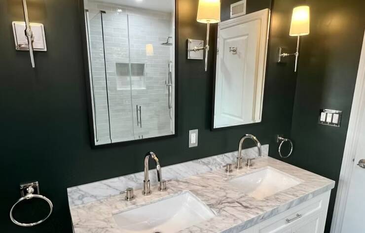 green oasis, bathroom remodel