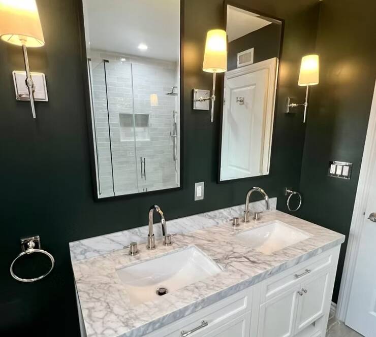 green oasis, bathroom remodel