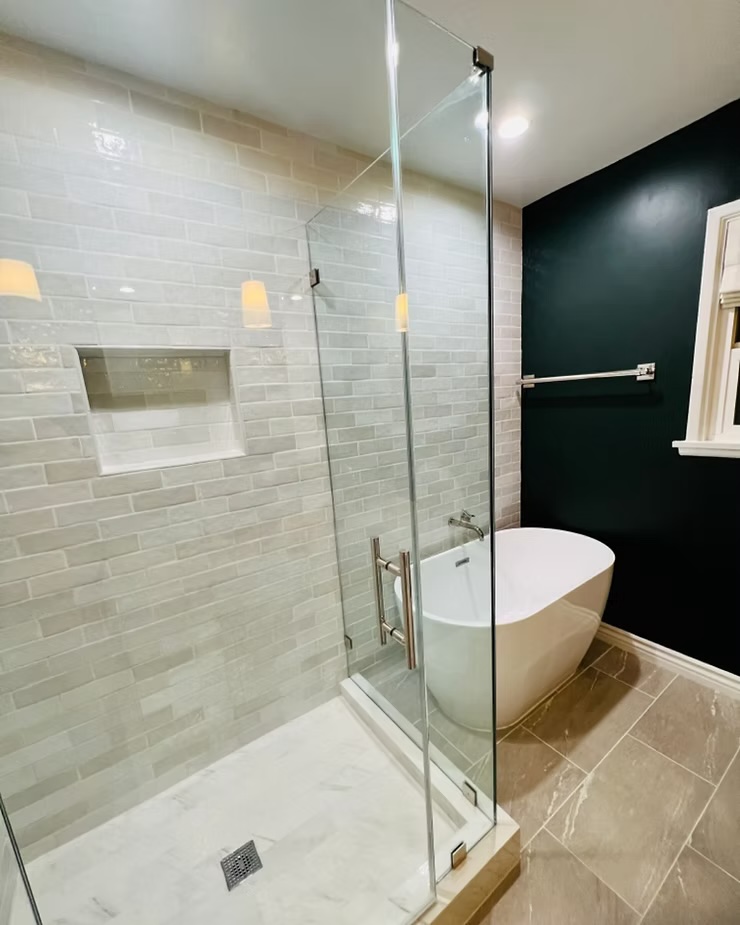 green oasis, bathroom remodel