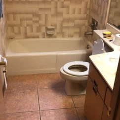 before bathroom remodel