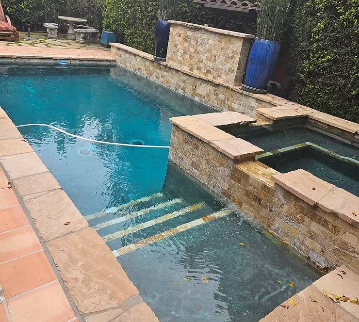 backyard pool remodel